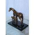 thumbnail image 4 of Horse and Foal Bronze Sculpture on Marble Base 14" x 8" x 13"H, 4 of 11