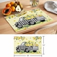 thumbnail image 6 of Summer Lemons Placemats Set of 4 Rustic Black Plaid Truck Fruits Yellow Place Mats Indoor Wipeable Table Mats Washable Cloth Dining Table Placemats for Kitchen Holiday Party Home Decor 13x19 Inch, 6 of 9