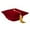 Red, variant on 2025 Graduate Velvet Hat For Doctoral Level Tutor And Formal Event Four Corner Style Blue
