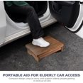 thumbnail image 3 of Wooden Step Stool, One Step Stool for Adults, Bedside Wooden Stool with 550lbs Capacity, Portable & Non-Slip Heavy Duty Design (Rich Walnut, 3.5in Height), 3 of 15