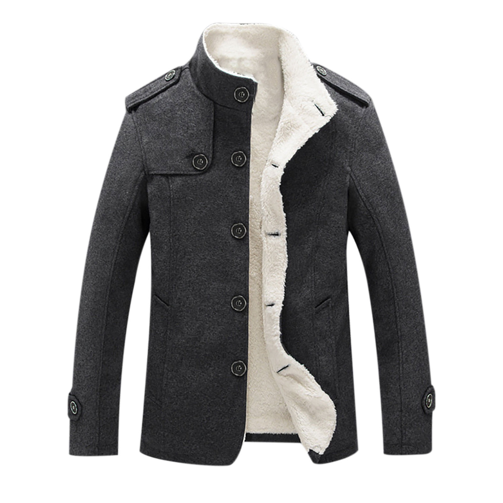 Single Breasted Men Pullovers Warm Winter Casual Coat Jacket Outwear Sweater New