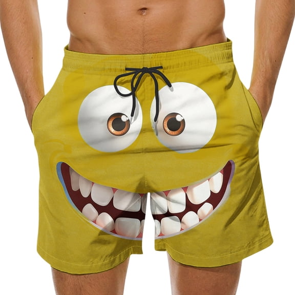 Lovskoo Mens Shorts Stylish Summer Mens Swim Trunks Quick Dry Beachwear Sports Swim Board Shorts Holiday Party Bathing Suits