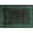 thumbnail image 1 of Ahgly Company Machine Washable Indoor Rectangle Persian Turquoise Blue Traditional Area Rugs, 5' x 7', 1 of 4