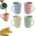 thumbnail image 2 of AMERTEER [Tasses en Plastique Robustes] 2 Pcs/4 Pcs Tasses en Plastique PP Robustes 11.16oz / Poignée Ergonomique Résistante aux Chutes Prise Texturée Options Multicolores - Idéal pour Jus Café Thé Cuisine Extérieure, 2 of 4