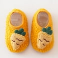 thumbnail image 2 of Shoes Boys Girls Carrot Sneakers Non- Rubber Sole Baby Crib First Walker Shoes Yellow 18 M-24 M, 2 of 6