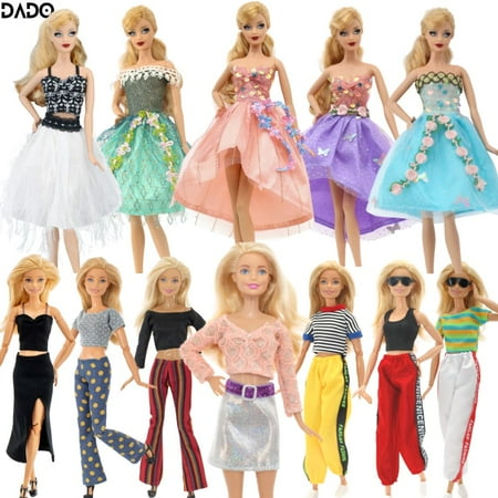Clothes Accessories Daily Wear Casual for Barbie Princess Dolls Fashion Skirt Outfit Dress Wedding Gown Girls Toys Babi Lot Set Walmart