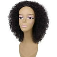 thumbnail image 2 of LUXLUXE Zenobia Curly Kinky 18 in Long Half Wig Mix Human Hair and Synthetic Fibers Dark Brown Color, 2 of 9