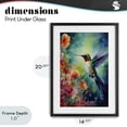 thumbnail image 4 of Stupell Industries Contemporary Fluttering Hummingbird & Radiant Blossoms Black Framed Print Under Glass, 14 x 20, by Creative Studio, 4 of 8