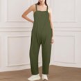 thumbnail image 2 of HBFAGFB Combinaison Femme Mode Décontractée Salopette Ample Pantalon Léger Vert Taille g, 2 of 4