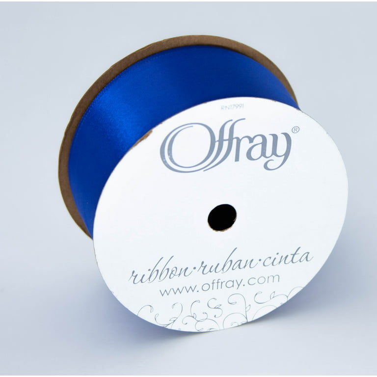 Offray Dusty Blue Eco Friendly Double Face Solid Satin Ribbon