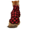 thumbnail image 2 of Plaid Dog Hoodie, Pet Clothes Sweaters with Hat, Dog Warm Winter Dog Coat for Small Medium Large Dogs, 2 of 7