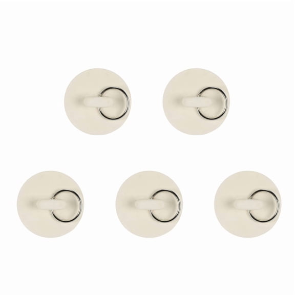 5pcs 1 5/8in White Rubber Wash Basin Bathtub Plug Sink Plug Drain Pipe Plug Sink Plug Water Plug