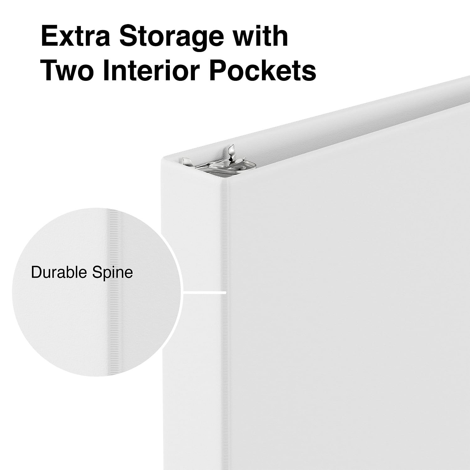 Staples Economy 1" 3-Ring View Binders White 24/Carton 23735/21684VS