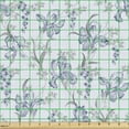 thumbnail image 2 of Ambesonne Floral Boho Fabric by the Yard, Garden Scene Romance, 10 Yards, Pale Ceil Blue Pale Grey, 2 of 5