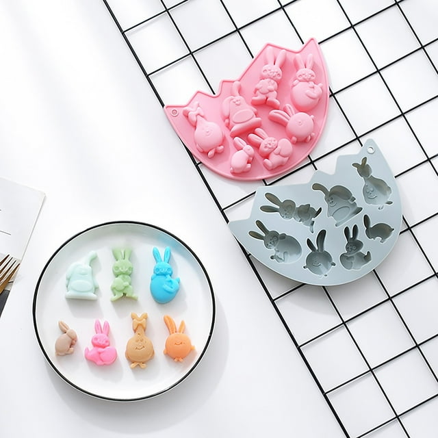 Oleegame 1PC Cookie Mold Washable Silicone Cake Cake Candy Chocolate Decorating Tray DIY Craft Project Pink