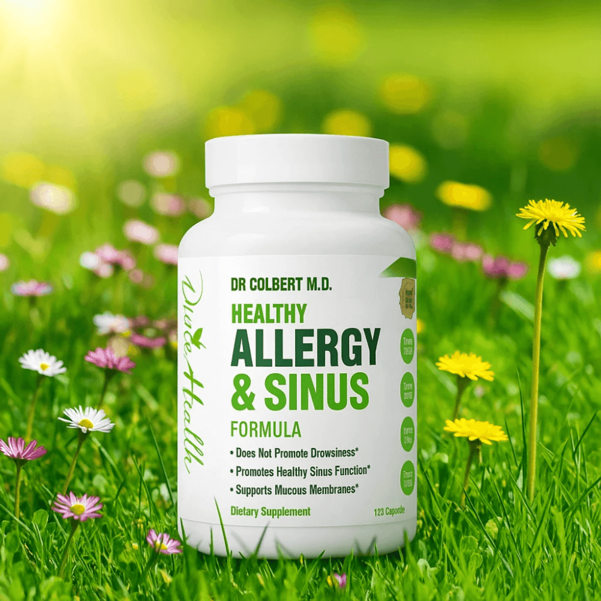 Dr. Colbert, MD | by Divine Health | Healthy Sinus Formula Allergy & Sinus Support | 60 Servings