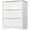 3 Drawers-White, variant on Dresser for Bedroom, Lofka Modern Wood Chest of Drawers with Cutout Handles, Deep Drawers, Smooth Metal Rail