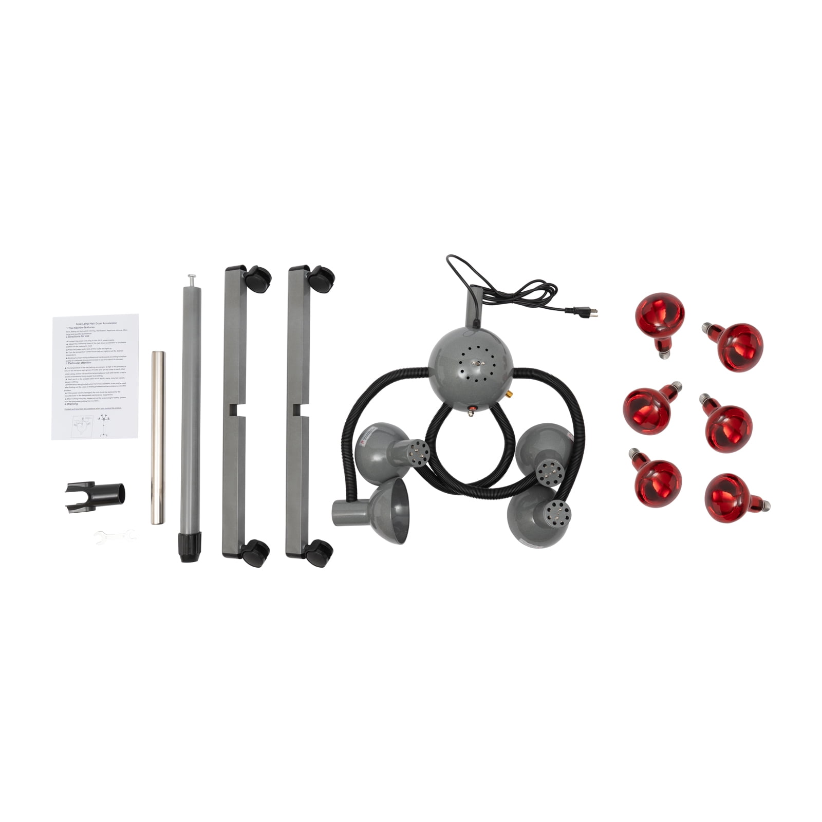 5-Head Infrared Light Heat Therapy Red Lamp Salon Hair Perming Dyeing SteamerSPA