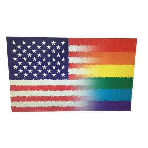 Pride Gone Wild 3' x 5' Polyester American Rainbow Outdoor Flag and Banner, UV-Resistant