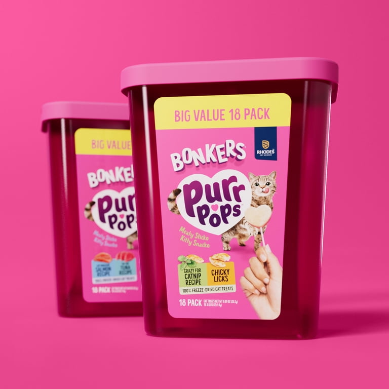 Bonker's Freeze Dried Catnip and Chicken Purrpops 18 Piece