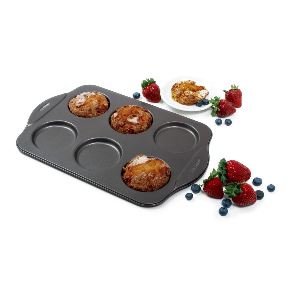 Norpro Puffy Muffin Top Pan Makes 6 Non Stick High Rise Crown 4" Wide