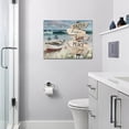 thumbnail image 5 of Beach Wall Art Nautical Bathroom Decor Ocean Sea Turtle Pictures Painting Motivational Quotes Teal Coastal Artwork Boat Seaside Canvas Home Decor Framed for Bathroom Bedroom Living Room 12"x16", 5 of 6