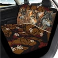 thumbnail image 3 of Binienty Wolf Auto Seat Covers Front Split Rear 14 PCS with Car Steering Wheel Cover Breathable Center Console Cover Vehicle Seat Headrest Covers Seat Belt Pads Automotive Interior Decor Set​, 3 of 7