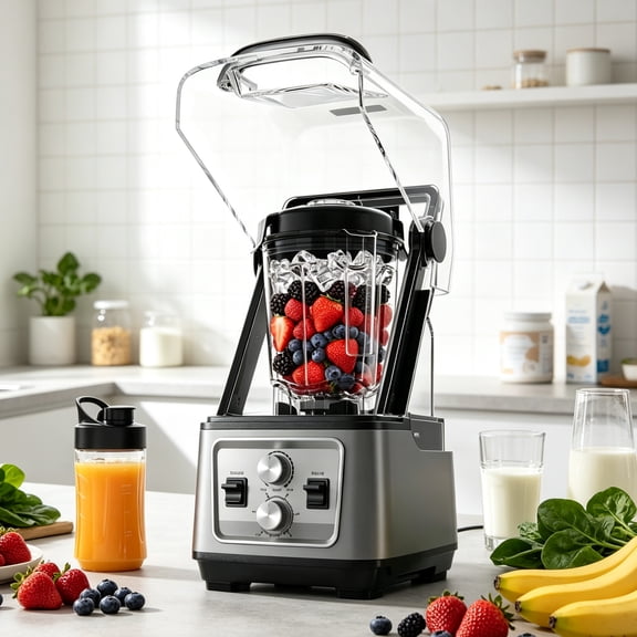Garvee 68 Oz Large Kitchen Blender, 1400W 26000RPM Countertop Blender with 9 Variable Speeds, Pulse & Timer Function for Juices, Milkshakes, Smoothies & Coffee