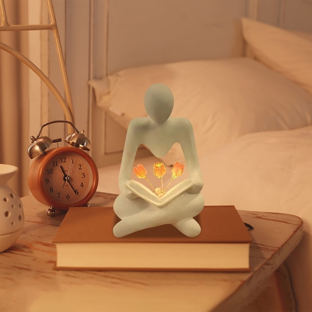 Lámpara de noche con forma de libro | Lámpara abstracta con forma de estantería | Lámpara de lectura decorativa para escritorio, mesita de noche y biblioteca | Regalo único para amantes de la