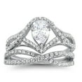 thumbnail image 2 of LaRaso & Co His Her Wedding Ring Set Silver Titanium Wedding Bands Men Women, 2 of 6