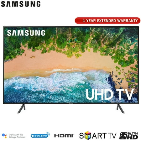 Samsung 43NU7100 43" NU7100 Smart 4K UHD TV (2018) with Extended Warranty (UN43NU7100)