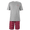Grey Heather/Red Stars, variant on Fruit of the Loom Men's Pajama Sleep Short Sleeve Graphic T-Shirt and Short Set, Sizes S-XL