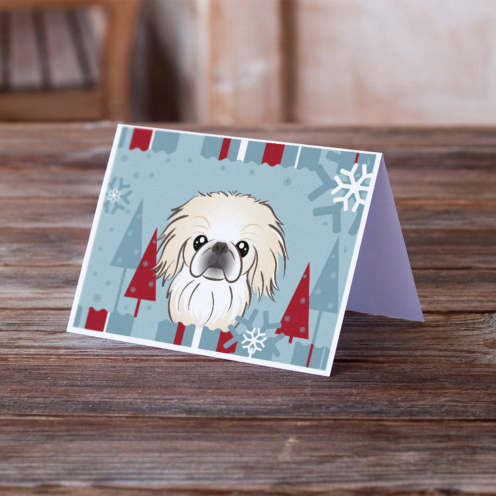 4Pack Dog Puppy Pekingese Dogs Puppies Stationery Greeting Notecards/ Envelopes 