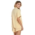 thumbnail image 3 of Eberjey Gisele - The Relaxed Short Pajama Set (Womens, Sunrise/Ivory, LG), 3 of 3