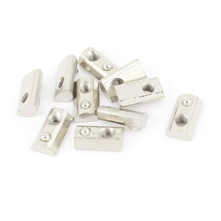 

10pcs 40 Series M6 Slide-In Ball Spring T Slot Nut 21.6mmx13mmx7mm