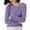 Purple, variant on yunLCZ Women Shirts Women's Semi Turtleneck Sweater Long Sleeved Solid Color Pullover With A Base Shirt Spring And Autumn Loose Sweater Top