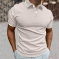 thumbnail image 2 of FUZHIQ Men's Slim Fit Short Sleeve Polo Shirts Contrast White Collar , Breathable Soft Lightweight Multi Colors for Summer Golf Business Daily Wear,XL, 2 of 8