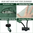 thumbnail image 3 of HOMEYA Mosquito Head Net Hat for Men & Women,Wide Brim Sun Hat with Bug Proof Mesh,UV Protection Bucket Hat for Outdoor Fishing Hiking Gardening,Army Green, 3 of 6