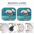 thumbnail image 5 of Kdxio Flowers In Glass Vase Print 2-Piece Sun Shade Front Windshield - Foldable Car Front Window Sunshades For Most Sedans Suv Truck, 5 of 6