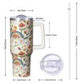 thumbnail image 3 of 40 oz Mushrooms Tumbler with Handle 40oz Mushrooms Theme Tumbler LeakProof Lid Straw Double Insulated Lightweight Travel Cup Travel Must Haves, 3 of 5