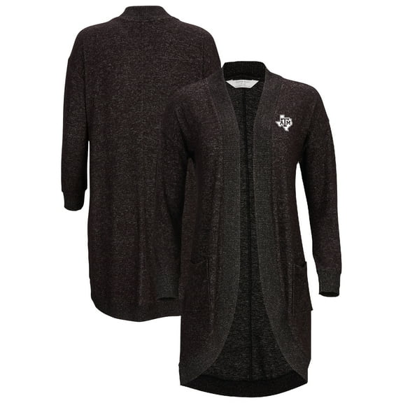 Women's Black Texas A&M Aggies Oversized Cuddle Tri-Blend Cardigan