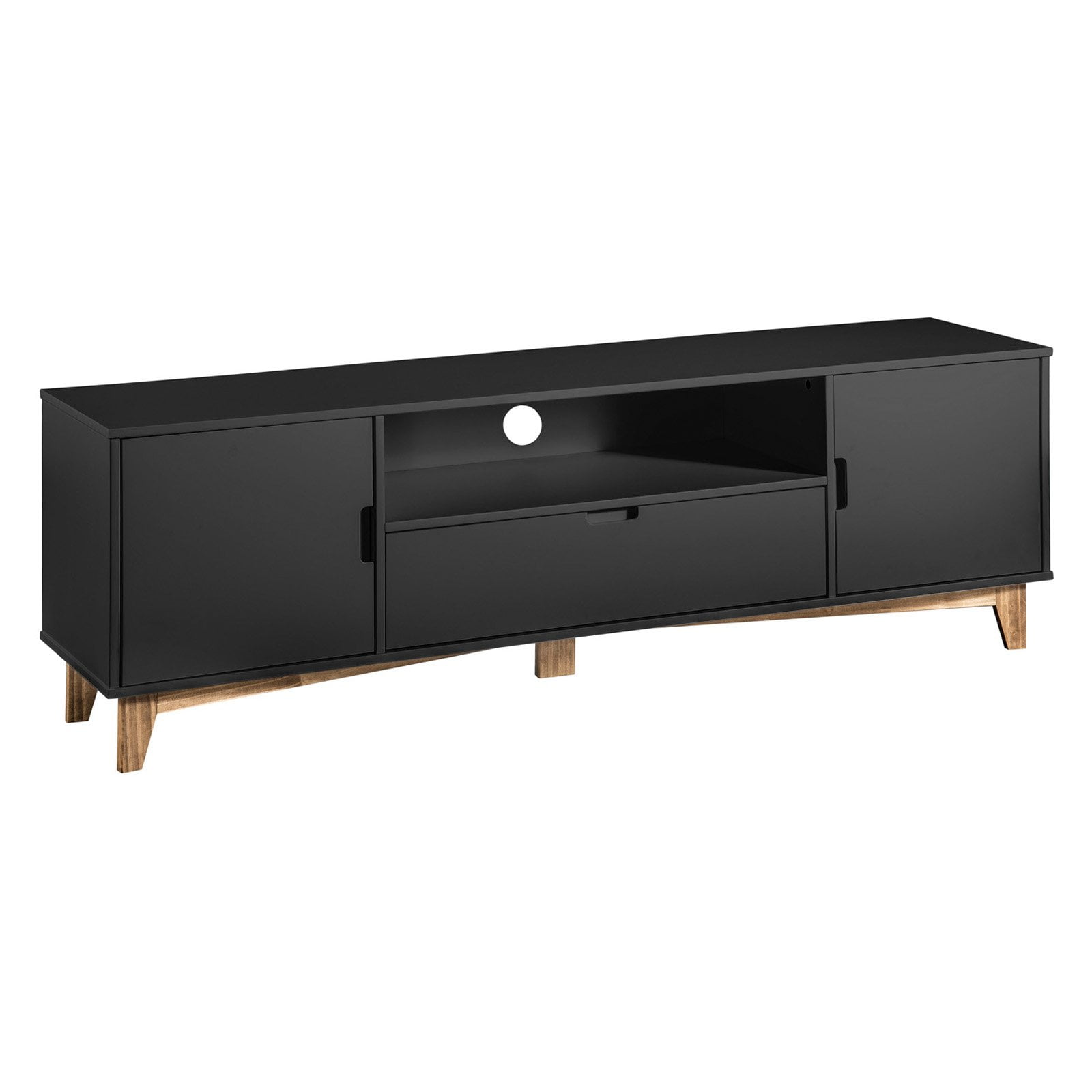 Modern 1 Drawer Glenmore 62 99 Tv Stand In Dark Grey And Natural Modern 1 Drawer Glenmore 62 99 Tv Stand In Dark Grey And Natural Wood