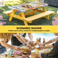 thumbnail image 6 of Spring Dog Table Cloths for 4 Foot Rectangle Tables, Retro Watercolor Botanical Floral Sunflower Patio Waterproof Elastic Fitted Tablecloths, Washable Rectangular Table Cover for Camping, 6 of 8