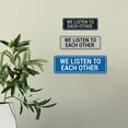 thumbnail image 3 of Signs ByLITA Standard We Listen To Each Other Sign (Brushed Silver) - Medium, 3 of 6