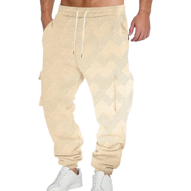 Zszcpp Jogging Pants For Men Basic Solid Baggy Leisure Long Sports Suitable Jacquard Cool Trousers Casual Trouser