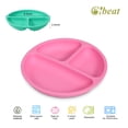 thumbnail image 2 of ATENOW Silicone Suction Plates for Babies, 3 Pack Portable Divided Plates for Kids, Dishwasher, Microwave and Oven Safe, 100% BPA-Free, 2 of 7