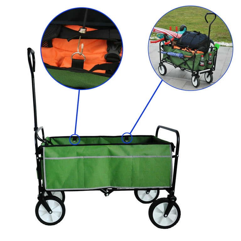 Beach Wagon for Kids, Portable Outdoor Utility Fishing Wagon with