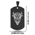 thumbnail image 2 of Stainless Steel Geometric Polygon Bison Animal Dog Tag Keychain Circle Ring, 2 of 2