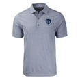 thumbnail image 2 of Men's-Cutter & Buck  Heather Navy Sporting Kansas City Forge Eco Heather Stripe Stretch Recycled Polo, 2 of 3