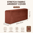 thumbnail image 2 of ABCISI 2Pcs Stretch Fabric Armrest Covers Anti-Slip Spandex Recliner Armchair Couch Armrest Protector Furniture Protector Armchair Slipcovers Coffee, 2 of 7
